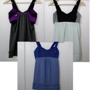 Lot of 3 Lululemon Tank Tops size 6. EUC